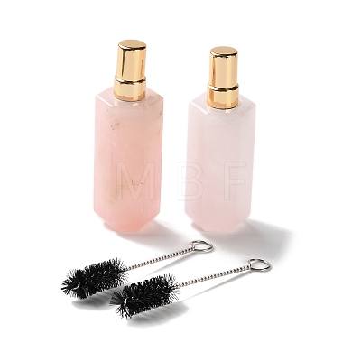 Natural Rose Quartz Perfume Bottle G-B131-04B-01-1