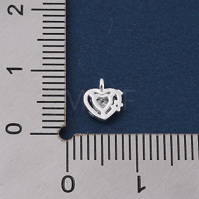 925 Sterling Silver Micro Pave Cubic Zirconia Pendants STER-Q002-02A-1