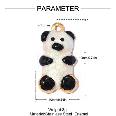 304 Stainless Steel Enamel Pendants STAS-OY014G-21G-01-1