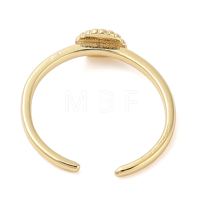 Shell Shape Brass Open Cuff Rings KK-K384-04G-1