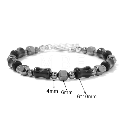 Adjustable Synthetic Non-magnetic Hematite Bead Stretch Bracelets PW-WG03C29-01-1