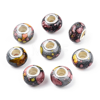 Opaque Resin European Beads RPDL-T003-09J-1