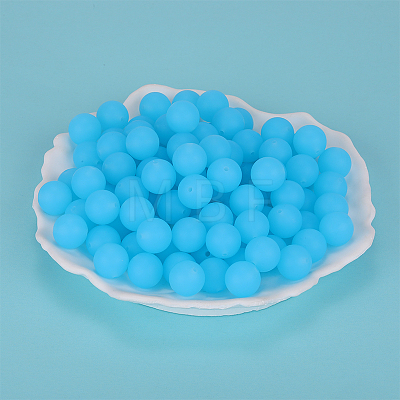 Round Silicone Focal Beads SI-JX0046A-21-1