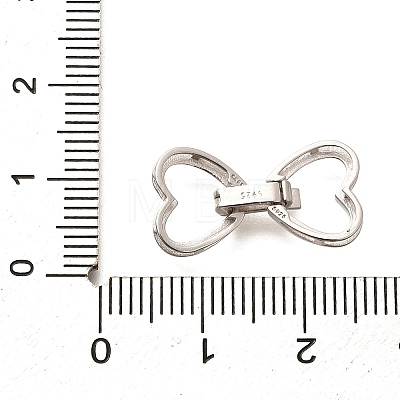 925 Sterling Silver Fold Over Clasps STER-B006-04P-1