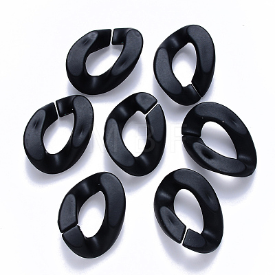 Opaque Spray Painted Acrylic Linking Rings OACR-S036-001A-I07-1