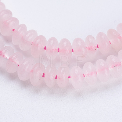 Natural Rose Quartz Beads Strands G-P354-13-4x2mm-1