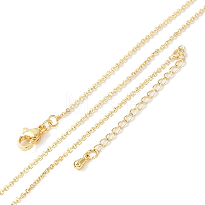 Brass Rolo Chains Necklaces for Women NJEW-D302-43G-1