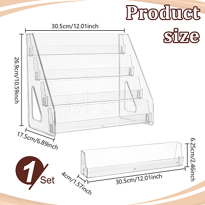 4-Tier Acrylic Display Riser Stands for Cosmetic Jewelry ODIS-UN0001-36A-1