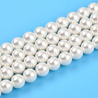 Baking Painted Pearlized Glass Pearl Bead Strands HY-N002-6mm-A11-1