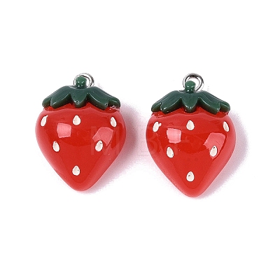 Spray Painted Opaque Resin Pendants RESI-Q232-01C-1