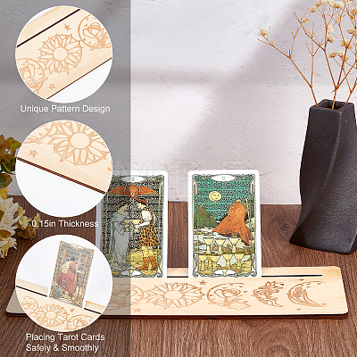 Gorgecraft 2 Sets 2 Style Wooden Tarot Card Stand Holder DJEW-GF0001-46A-02-1