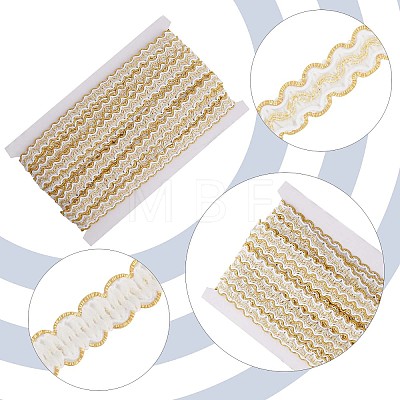Polyester Wavy Lace Ribbons OCOR-WH0082-21A-1