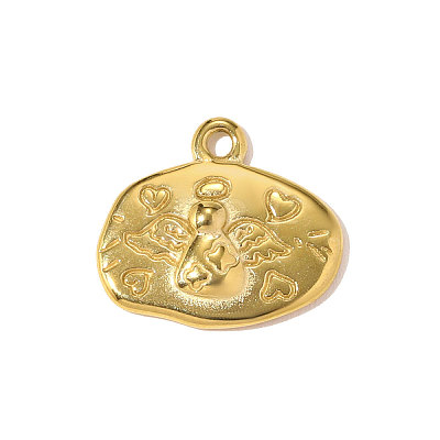 304 Stainless Steel Pendants STAS-OY010-19G-1