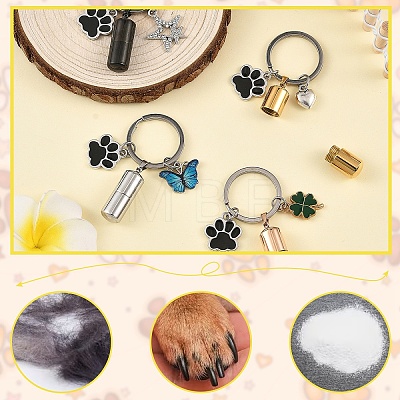 Alloy & 304 Stainless Steel Bottle Keychains KEYC-YW00274-01-1