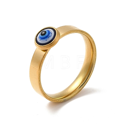 Resin Evil Eye Finger Ring STAS-H173-06G-1