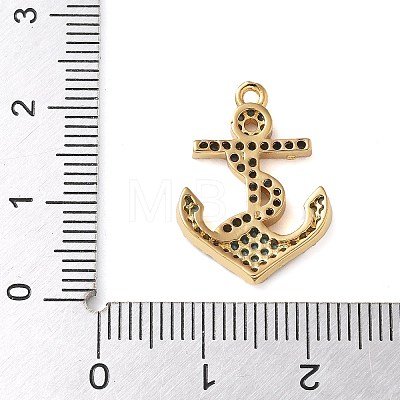 Brass Micro Pave Cubic Zirconia Pendants KK-C086-13G-01-1