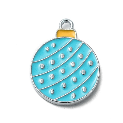 Winter Theme Alloy Enamel Pendants ENAM-M002-05W-P-1