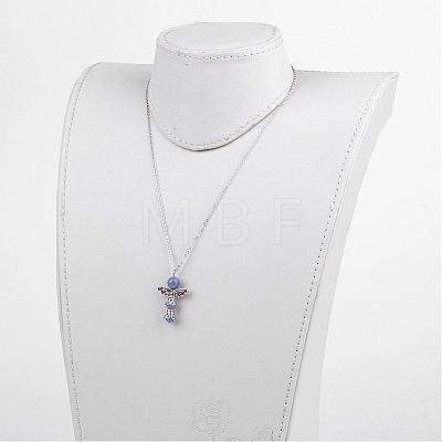 Natural Gemstone Pendant Necklaces NJEW-JN01645-1