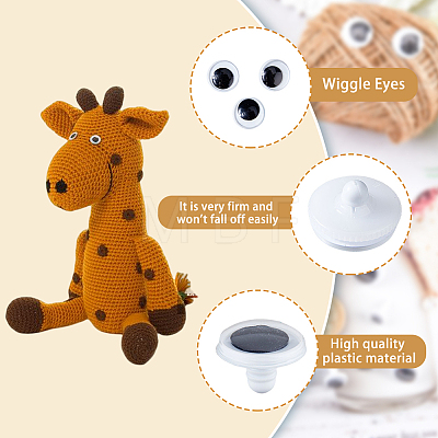 5 Style Craft Plastic Doll Eyes Stuffed Toy Eyes DIY-FH0005-04-1