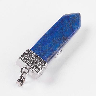 Dyed Natural Lapis Lazuli Big Pendants G-G718-A13-1