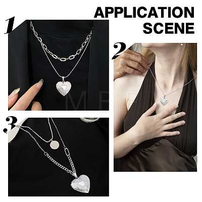 Heart Pendant Necklace DIY Making Kit DIY-DC0001-19-1