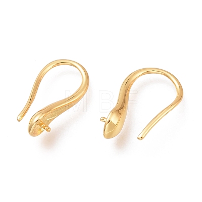 Brass Earring Hooks KK-H102-09-1