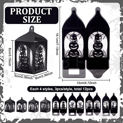 12Pcs 4 Styles PVC Box Candy Treat Gift Box CON-WH0085-53-1