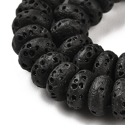 Natural Lava Rock Dyed Beads Strands G-L586-B02-02-1