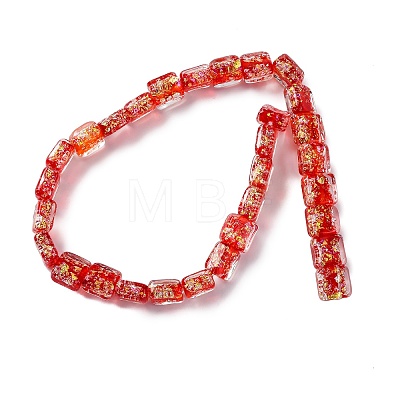 Handmade Dichroic Foil Glass Beads Strands DICH-U001-07M-1