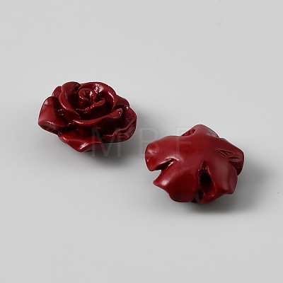 Opaque Resin Beads RESI-WH0035-84-1