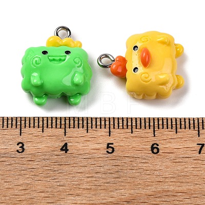 Animal Series Opaque Resin Pendants CRES-M038-06-1