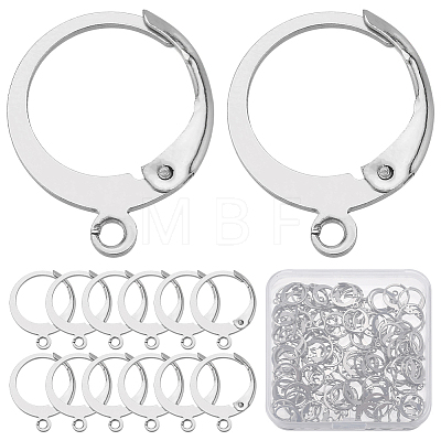 SUNNYCLUE 120Pcs 304 Stainless Steel Leverback Earring Findings STAS-SC0006-28P-1