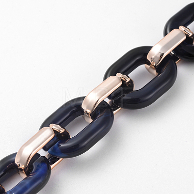 Imitation Gemstone Style Acrylic Handmade Cable Chains AJEW-JB00517-07-1