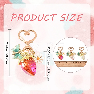 Acrylic & Alloy Pendant Decorations HJEW-YW00491-01-1