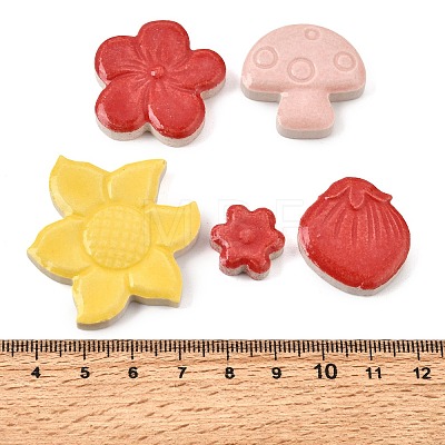 Gloss Glazed Flower & Shell & Mushroom Ceramic Mosaic Tiles PR-CBA4734-04-1