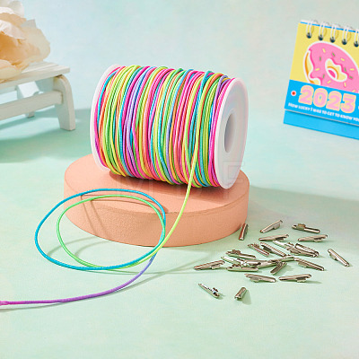 Craftdady 1 Roll Round Polyester Elastic Cord DIY-CD0001-47-1