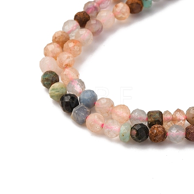 Natural Mixed Gemstone Beads Strands G-RM2025-A43-3mm-1