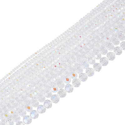 11 Strands 11 Styles Electroplate Glass Beads Strands EGLA-TA0003-02-1