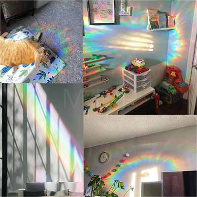Waterproof PVC Colored Laser Stained Window Film Adhesive Stickers DIY-WH0256-065-1