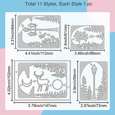 Carbon Steel Cutting Dies Stencils DIY-WH0309-1811-1