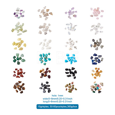 Natural & Synthetic Mixed Gemstone Beads G-TA0001-17-1