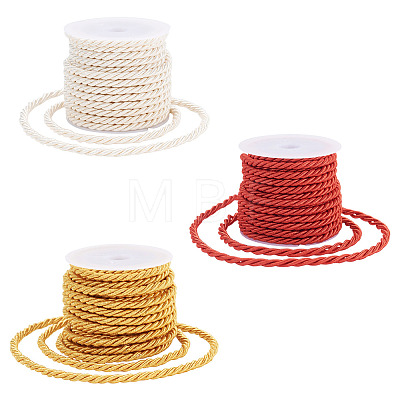 3 Rolls 3 Colors Round Polyester Cord OCOR-TA0003-88A-1