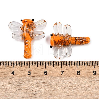 Transparent Lampwork Beads FOIL-I017-01-1