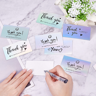 4 Bags 4 Style Laser Thank You Card DIY-NB0004-94-1