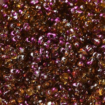 Spray Painted Glass Seed Beads SEED-F005-03A-01-1