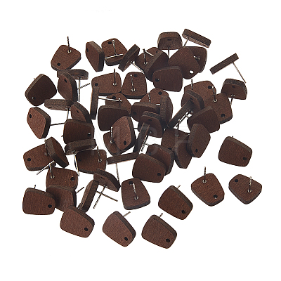60Pcs Wood Stud Earrings Finding EJEW-FI0003-33C-1
