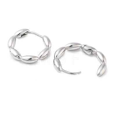 Brass Oval Hoop Earrings for Women EJEW-F347-01P-02-1