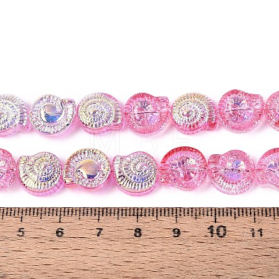 Electroplate Transparent Glass Beads Strands EGLA-S190-05F-1