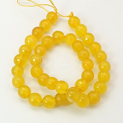 Natural Agate Beads Strands G-E054-6mm-M-1