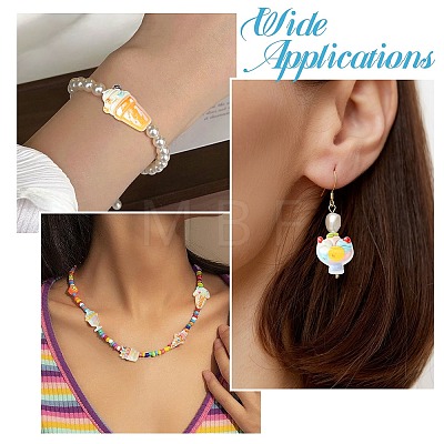 21Pcs 7 Styles Electroplated Resin Beads RESI-CJ0004-62-1